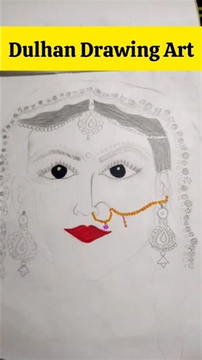 Dulhan Drawing Art #trending #shortsfeed #shorts