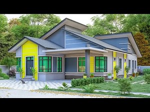 Design Rumah Banglo Ada Kolam - 5 bilik 5 bilik air (38'x68' Feet)