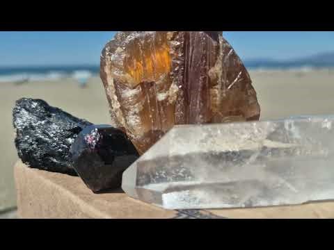 Painite in natural sunlight brownish orange