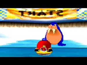 Diddy Kong Racing DS - 100% Walkthrough Gameplay Part 17 - Snowflake Mountain Bluey Boss Fight