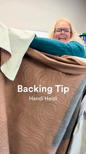 Quilters, be sure to save your backing fabric! Here, Handi Heidi shows how you can piece backing together for queen and kind size quilts. #HandiHeidi #HandiQuilter #WideBackingFabric | Handi Quilter