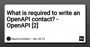 What is required to write an OpenAPI contact? - OpenAPI [2]
