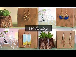 4 Easy DIY Earrings | Handmade Jewellery | How to make earrings