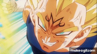 Full Diama ssj 2 Goku and Majin Vegeta fight on Make a GIF