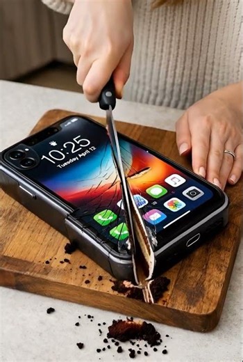 Cutting a Mobile Phone Cake 📱 ASMR Satisfying