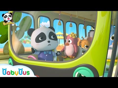 Baby Panda's Bus is Broken Down | Wheels on the Bus | Kids Songs | BabyBus