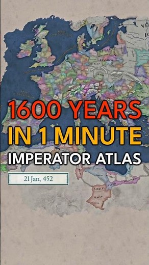 EUROPE - 1600 YEARS of Imperator: Rome - Atlas Map - AI Only Timelapse