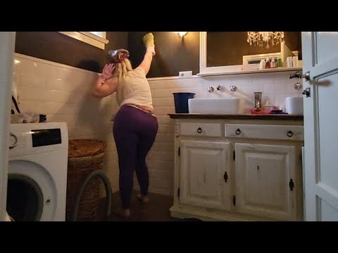 ASMR Bathroom Cleaning ,Wearing Cosy Leggings & Barefoot | Relaxing Cleaning Sounds.