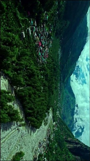 Manali from Above – Breathtaking 4K Drone Views of the Himalayas #aerielphotography #shorts