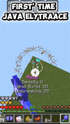 Doing first time java elytra mace + no hight mace