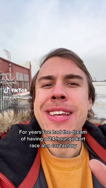 Racing Karts in an Abandoned Car Factory | Detroit Andy