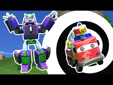 Father's Day: Evil Robot hypnotises CARS! | Bad Robot Transformer Cartoons for Kids