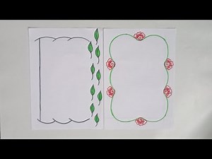Beautiful Side Border Design | Easy Border Design for Beginners | Simple Border Art Ideas