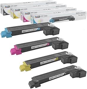 LD Compatible Toner Cartridge Replacement for Kyocera-Mita TK-897 Series (Black, Cyan, Magenta, Yellow, 4-Pack)