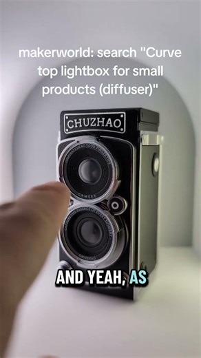 3d printable Lightbox (curved top diffuser) #productphotography #3dprinted #3dprinting #3dprint