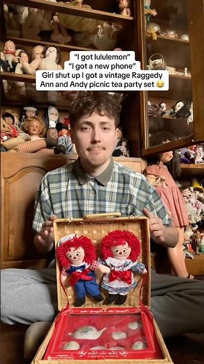 Vintage Raggedy Ann & Andy tea party set! 😍🥹 #raggedyann #dollcollecting
