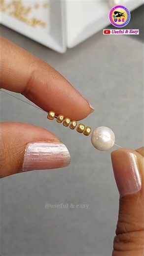 My Favorite Diy Pearl Earrings ✨️ #diy #diyjewelry #shorts #ytshorts