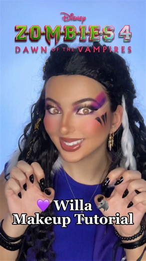 𝑹𝒂𝒉𝒊𝒎𝒂 👑 | Willa Makeup Tutorial - Zombies 4 💜🐺 @disneymusic @disneyzombies @chandlerlkinney #willa #zombies4 #disneyzombies #nova #vampire... | Instagram