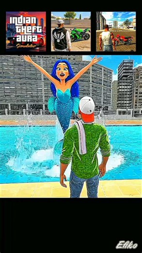 Mermaid Hug 🫂 Challenge In Indian theft auto vs Indian Gt5 vs IBD3D #shorts​ #gaming​ #gta​