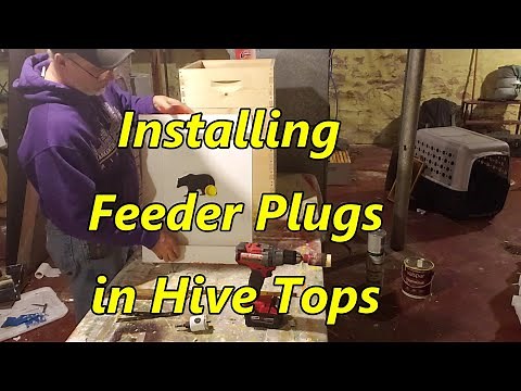 Installing Feeder Plugs in Hive Tops