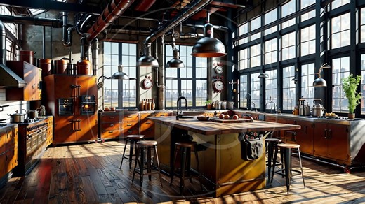 Gears and Fire Creating a steampunk open kitchen