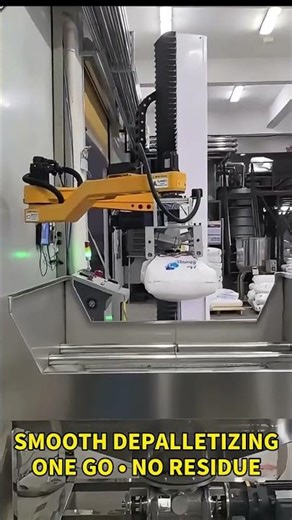Smooth depalletizing & feeding，One go, no residue. #depalletizer #unpacking #feeding#manufacturing