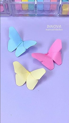 Manualidades con papel / Mariposas de papel #diy #manualidades #youtubeshorts #papercraft #craft