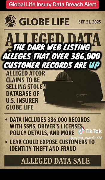 Global Life Insurance Data Breach Exposes 386k Records