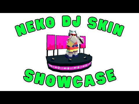TDS Neko DJ skin showcase in Roblox Tower Defense simulator