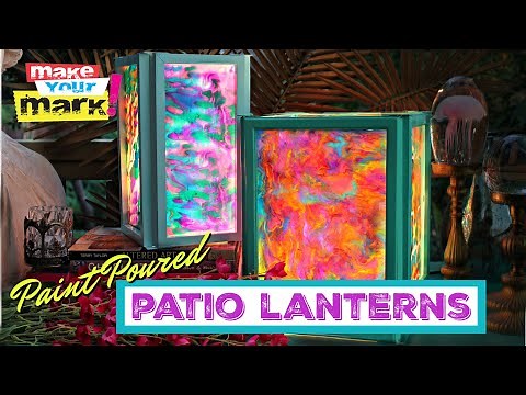 HOW TO Make Patio Lanterns - Paint Poured Patio Lanterns DIY