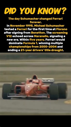 When Michael Schumacher changed Ferrari forever #history #formula1 #f1 #shorts
