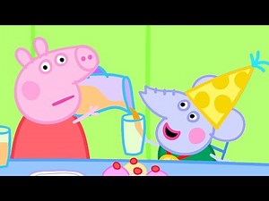 Peppa Pig Helps Out at Edmond Elephant's Birthday Party | Peppa Official Family Kids Cartoon