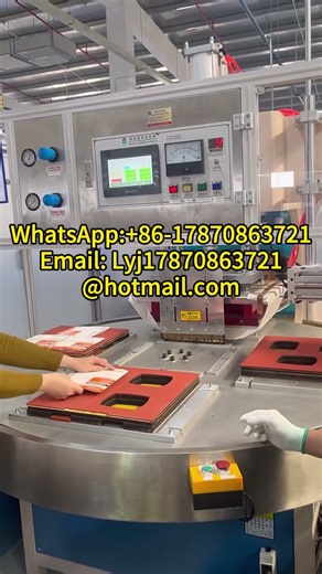 Four-station rotary high frequency machine for plastic paper card packaging welding#hfmachine