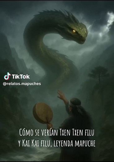 La batalla entre Kai Kai y Txen Txen en la mitología mapuche