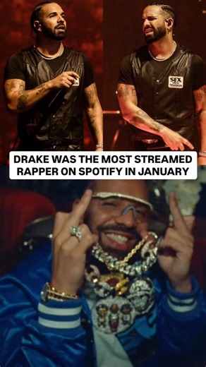 RapTV | Earning over 1.6 billion streams, Drake was the most streamed rapper on Spotify last month‼️🔥 What Drake song did y’all stream the most⁉️🤔 | Instagram