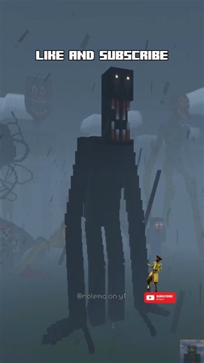 Can you outrun this MASSIVE Man From The Fog? 💀 #minecraft #minecraftshorts