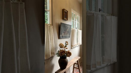 French provincial bathroom makeover $50 floor transformation