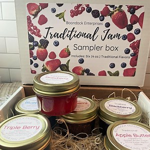 Traditional Jam Sampler Gift Box - Six (4 Oz.) Jars of Assorted Classic Jam Flavors - Etsy