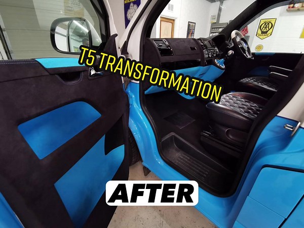 T5 Transformation with Black & Blue Alcantara Finish