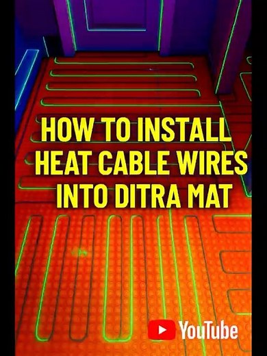 How to Install Heat Cable Into Ditra Heat Mat (Pro Method) #ditraheat #trending #heatedfloor #pov