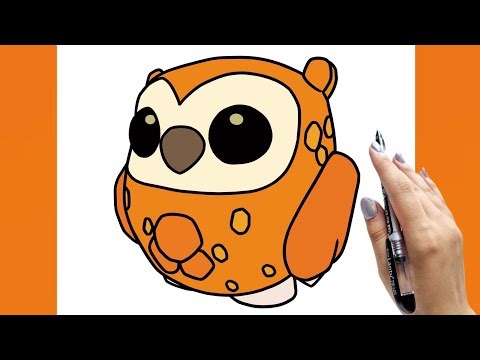 How to draw Clementine Owl from Adopt Me (Roblox) - Step by Step