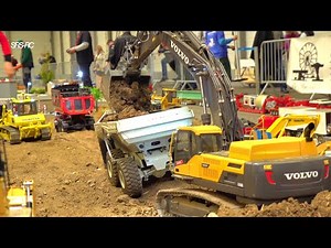 AMAZING BIG RC CONSTRUCTION SITE / RC TRUCK COMPILATION / VOLVO HYDRAULIC RC DIGGER / RC TRUCK FAIR