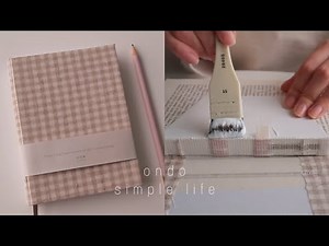 NO BGM) Making a book at home (asmr, sleeping video), book binding