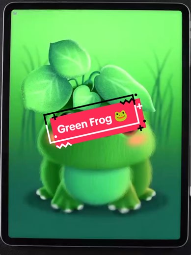 Green Frog Hair & Texture Brush for Digital Art