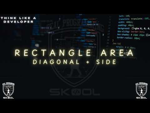 How to Find the Area of a Rectangle Using Diagonal and One Side Area in C++