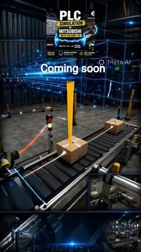 Mitsubishi PLC controlling a virtual factory — using Factory I/O. #virtualsimulation #factoryio