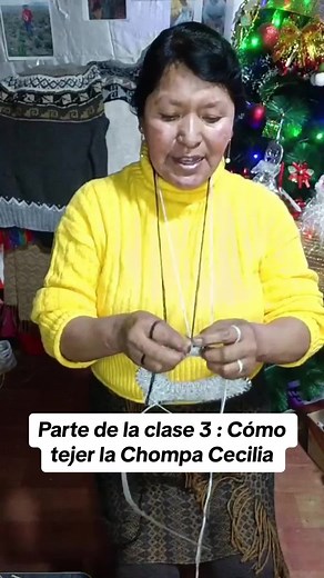 Aprender a tejer la Chompa Cecilia con dos agujas circulares