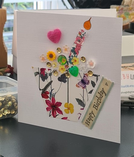 Happy Birthday Cupcake Card