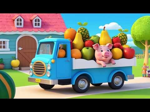 Piggy conduit un camion de fruits