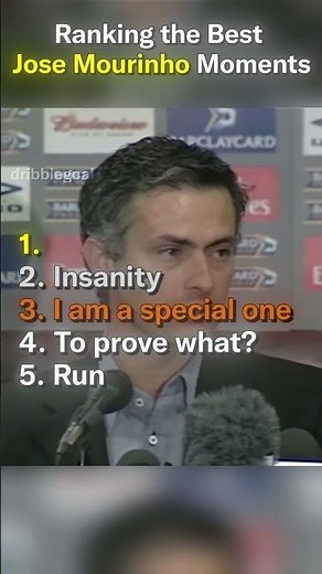 The Best of Mourinho: Top 5 Iconic Moments #mourinho